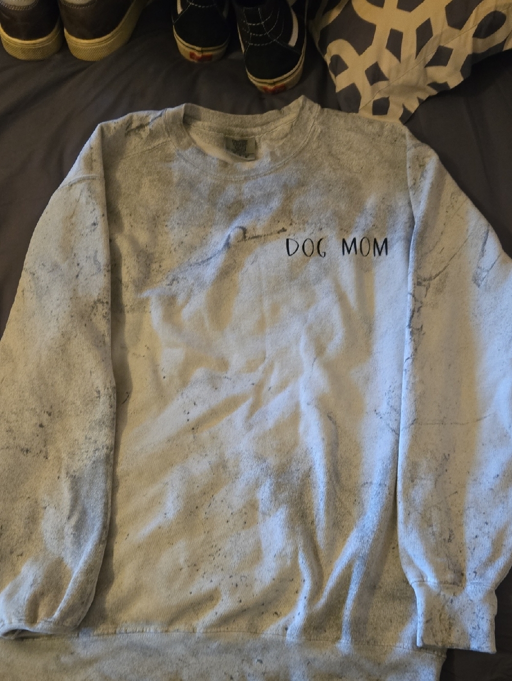 Dog Mom Kids Crewneck Sweatshirt - Light Gray